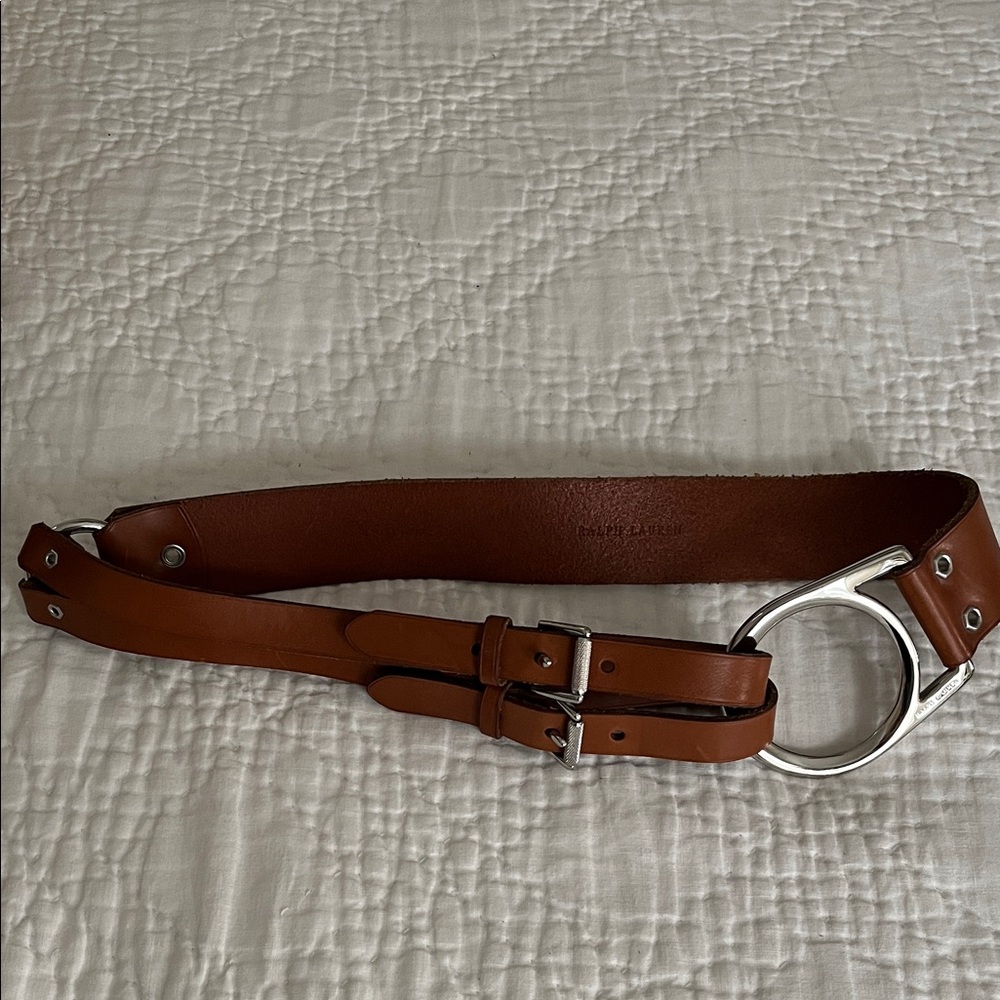 Ralph Lauren leather and silver belt